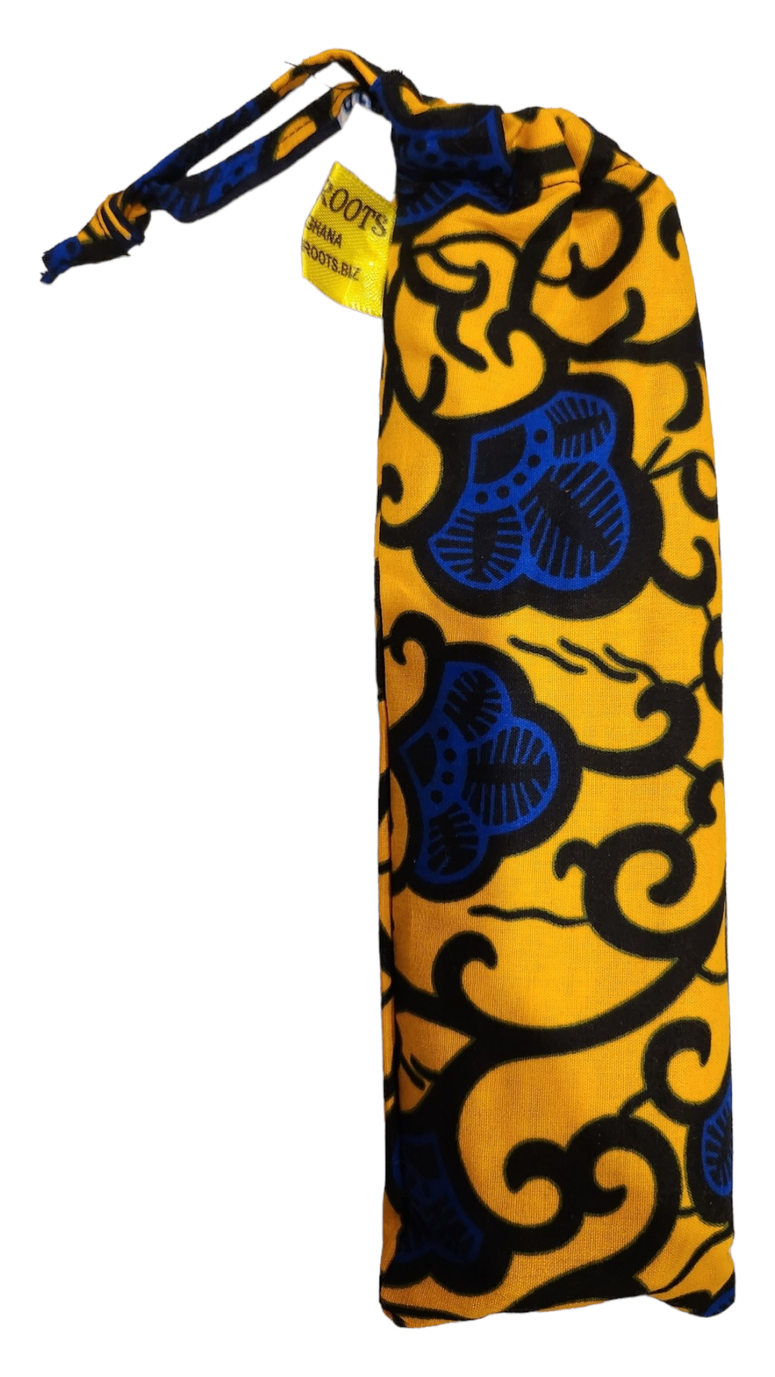 Yellow with Blue Flowers - Fan