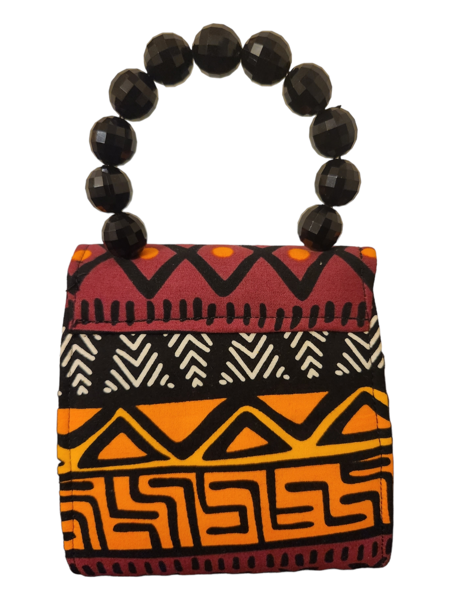 Burgundy & Orange "Ongelle" Purse