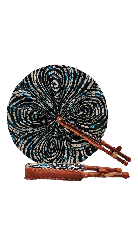 Black & Turquoise Swirl - Fan